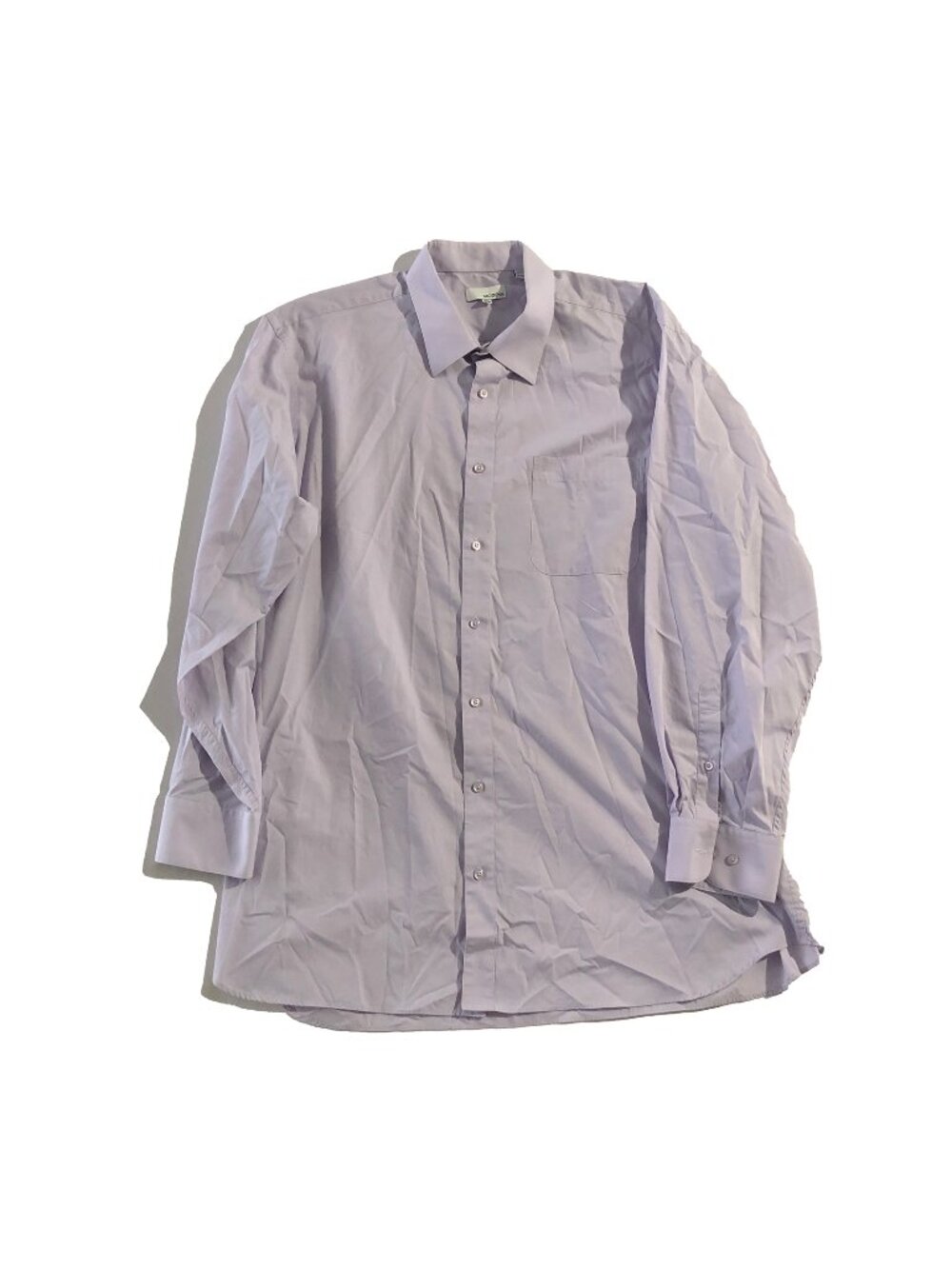 Modena Button Down Collared Shirt Mens Size 18.5 Tall Purple Long Sleeve